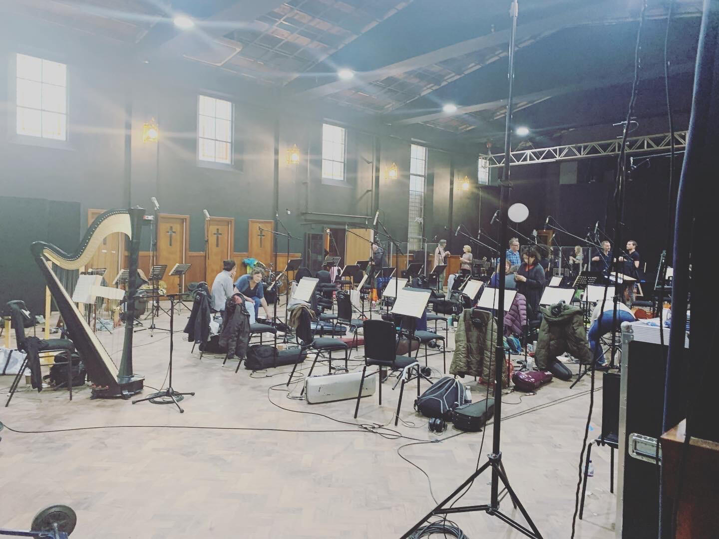 Orchestral recording in Glasgow, Scotland